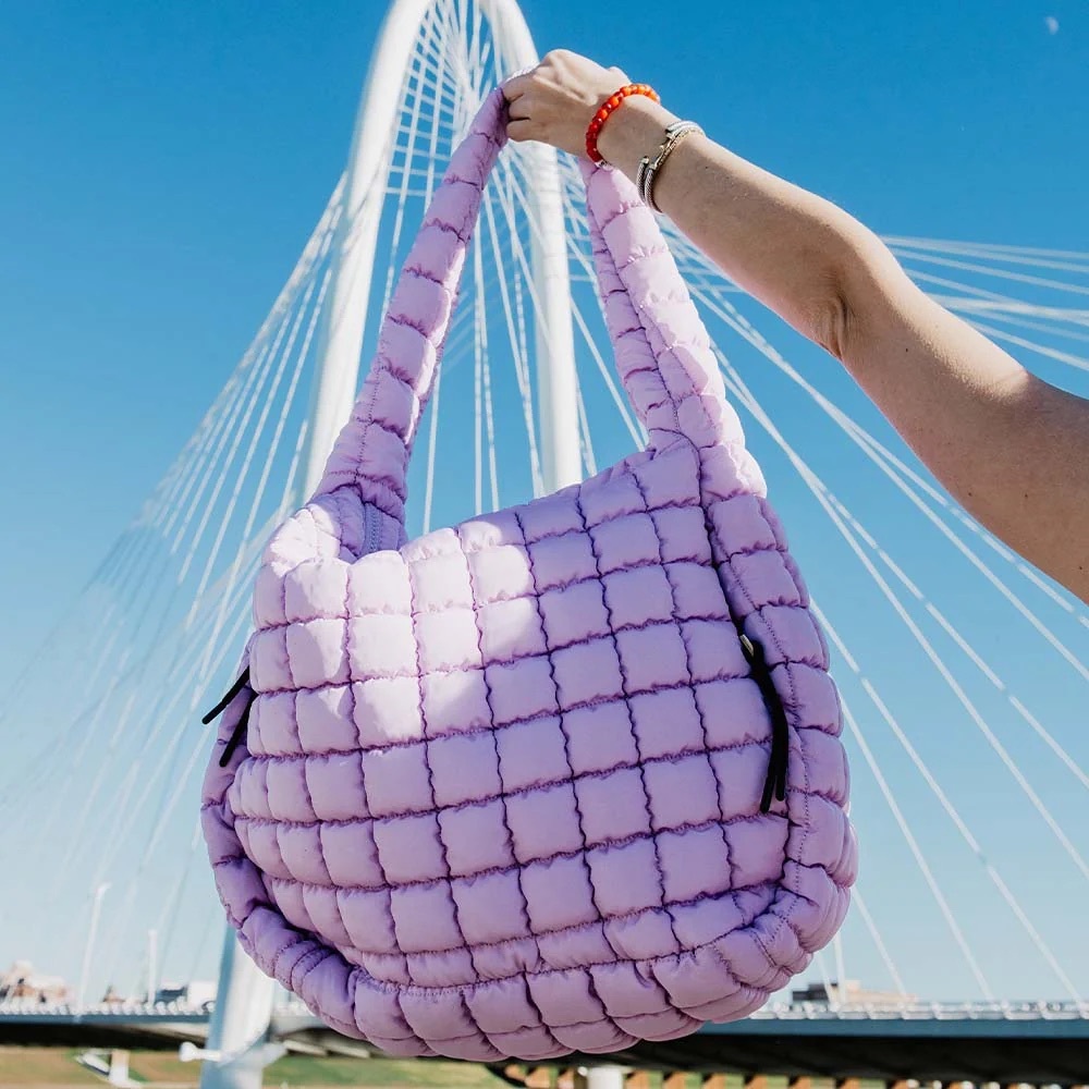Lavender Quilted Women's Bag